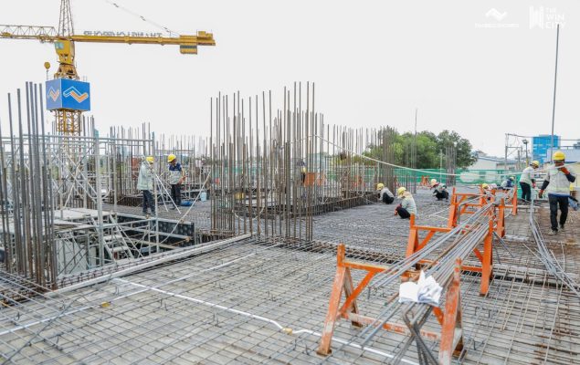 Công trường The Win City bám sát lộ trình cất nóc các block