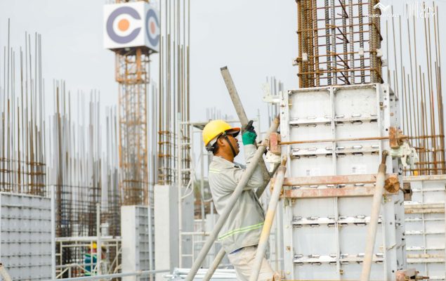 Hoàn thiện cột vách tầng 1 Block C2.1