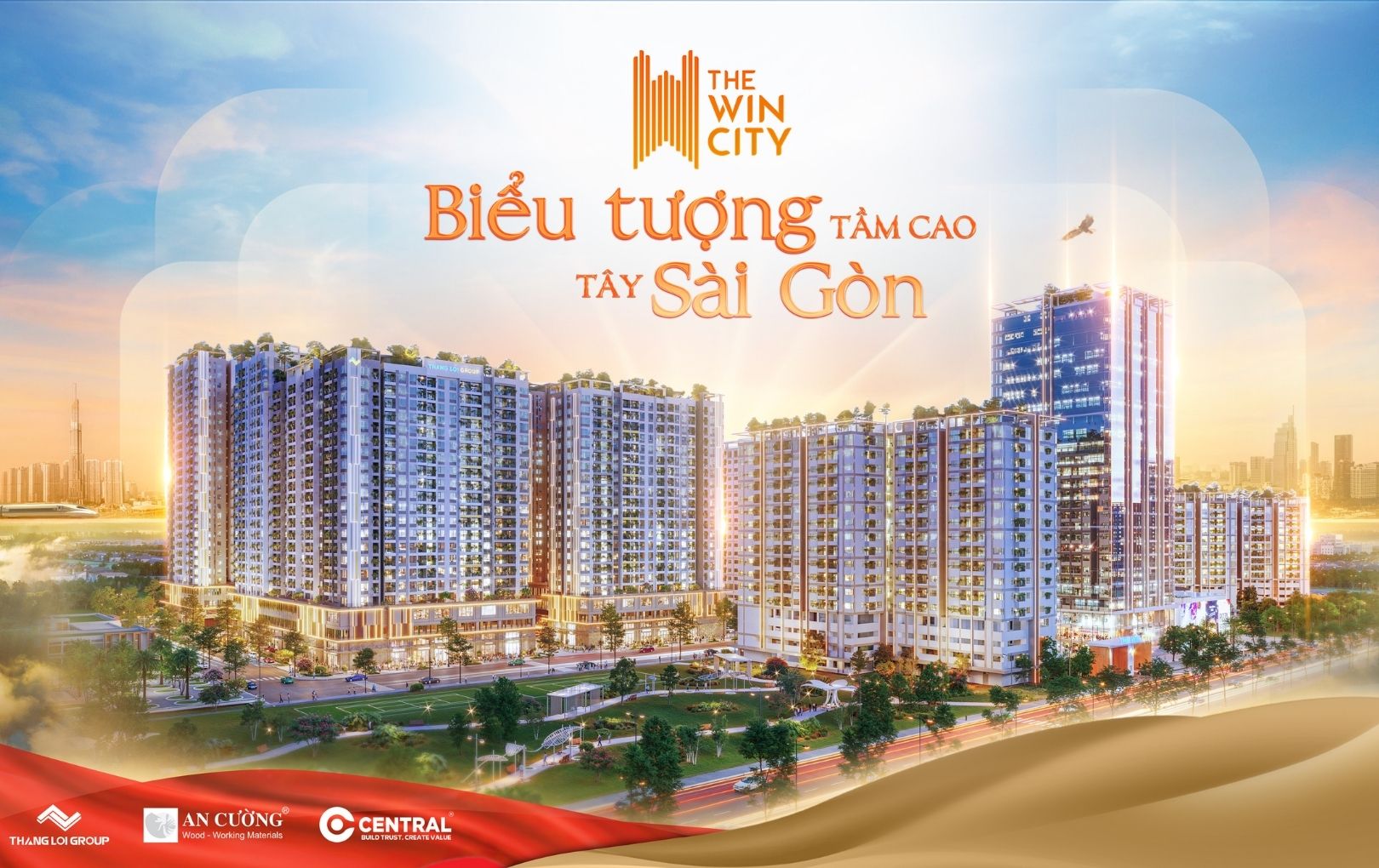 Phối cảnh tổng thể quy mô dự án đại đô thị The Win City Đức Hòa