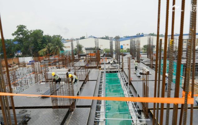 Thi công cốp pha dầm sàn tầng 3 Block C2.2