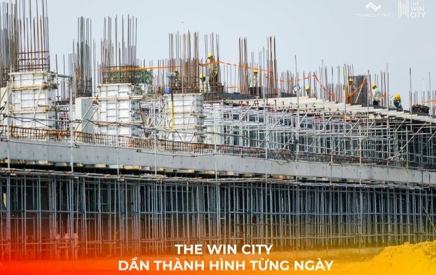 Toàn cảnh công trường dự án The Win City tháng 3 năm 2026