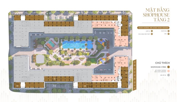 Bố trí không gian thương mại tại Shophouse The Win City