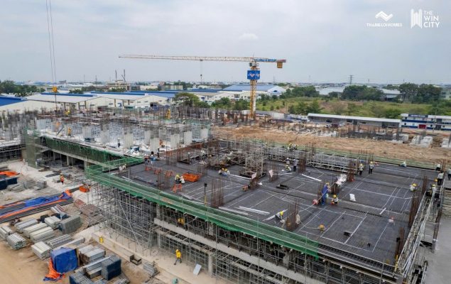 Tiến độ thi công thực tế tháp C1.2 và C1.3 dự án The Win City