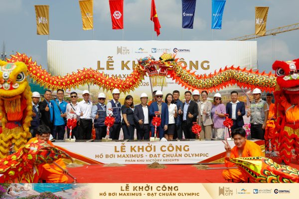 Đại diện chủ đầu tư Thắng Lợi Homes và các đối tác đại lý tại lễ khởi công
