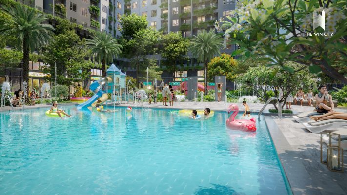 Trải nghiệm hồ bơi nghỉ dưỡng tại dự án The Win City
