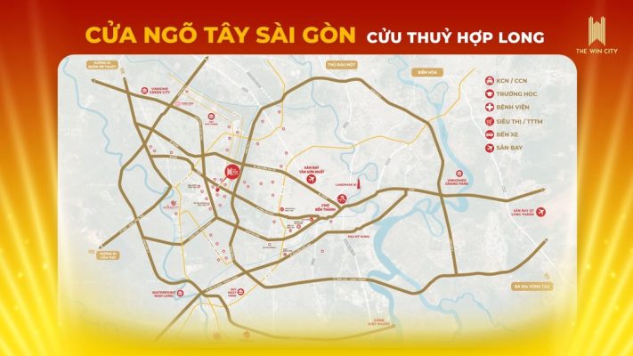 Sơ đồ vị trí chiến lược của dự án The Win City tại khu Tây Sài Gòn