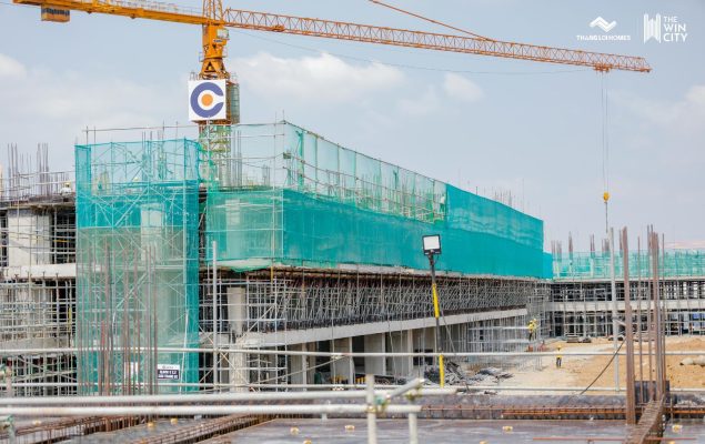 Thực tế tiến độ thi công phần thân block C1 Victory Heights dự án The Win City