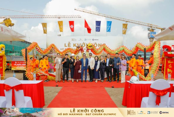 Toàn cảnh không gian lễ khởi công hồ bơi Maximus tại dự án The Win City