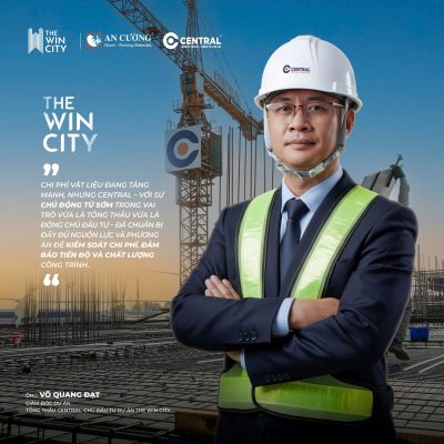 Ông Võ Quang Đạt - Giám đốc dự án tổng thầu Central làm việc cùng chủ đầu tư dự án The Win City