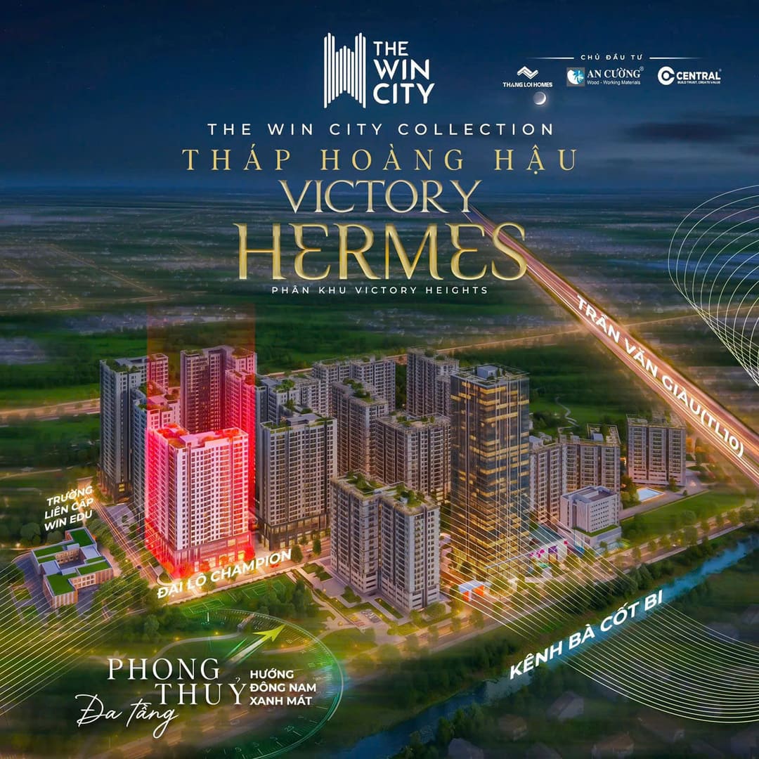 Phối cảnh phong thủy đa tầng tại tháp căn hộ Victory Hermes