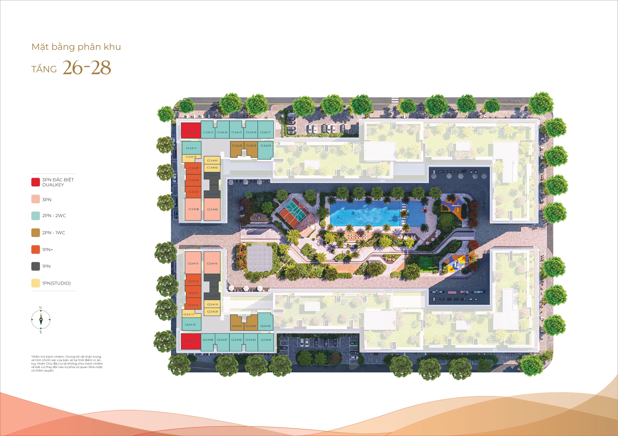 Mặt Bằng Tầng 26 - 28