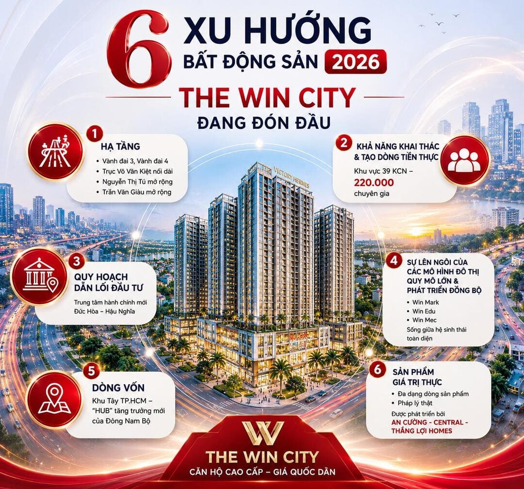 Dự án The Win City hội tụ 6 xu hướng bất động sản dẫn dắt thị trường năm 2026