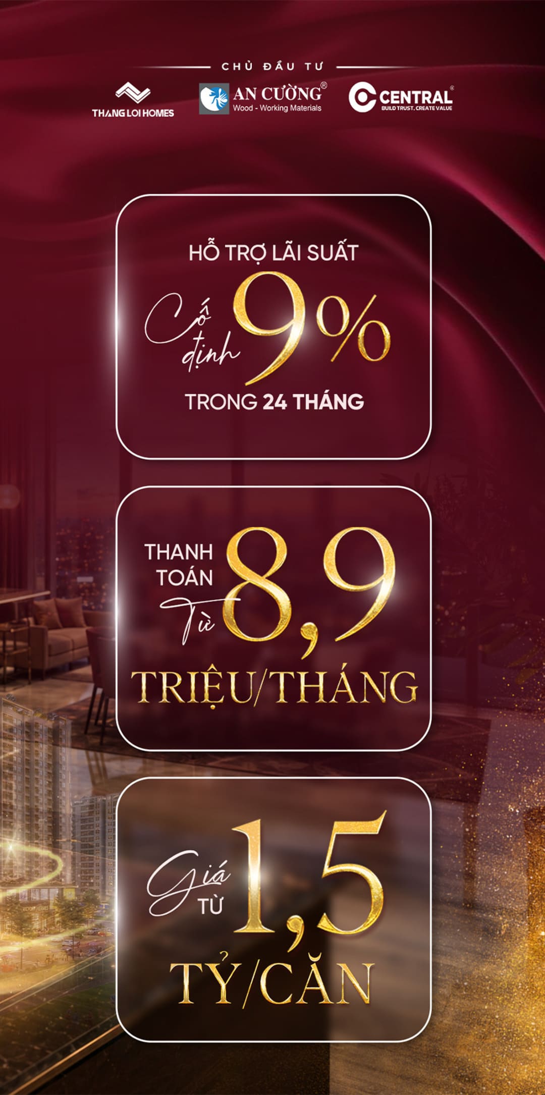 Chính sách thanh toán căn hộ Victory Hermes chỉ từ 1.5 tỷ đồng