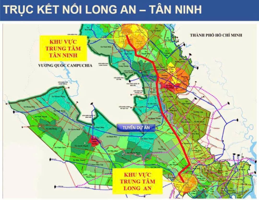 Bản đồ quy hoạch dự án nâng cấp Quốc lộ 62 dự kiến khởi công vào Quý IV năm 2026