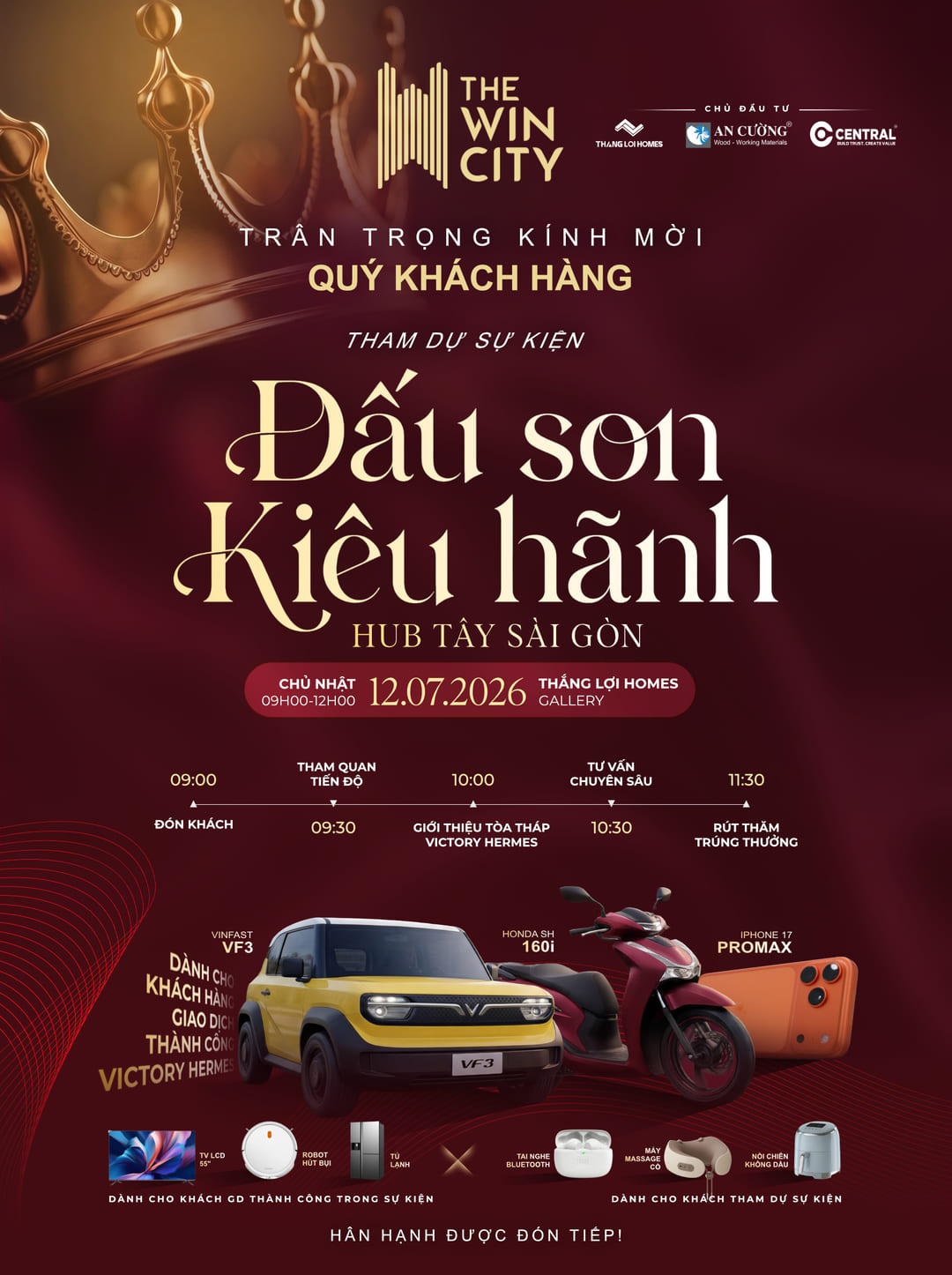 Sự kiện Dấu son Kiêu hãnh Hub Tây Sài Gòn giới thiệu tháp Victory Hermes tại dự án The Win City