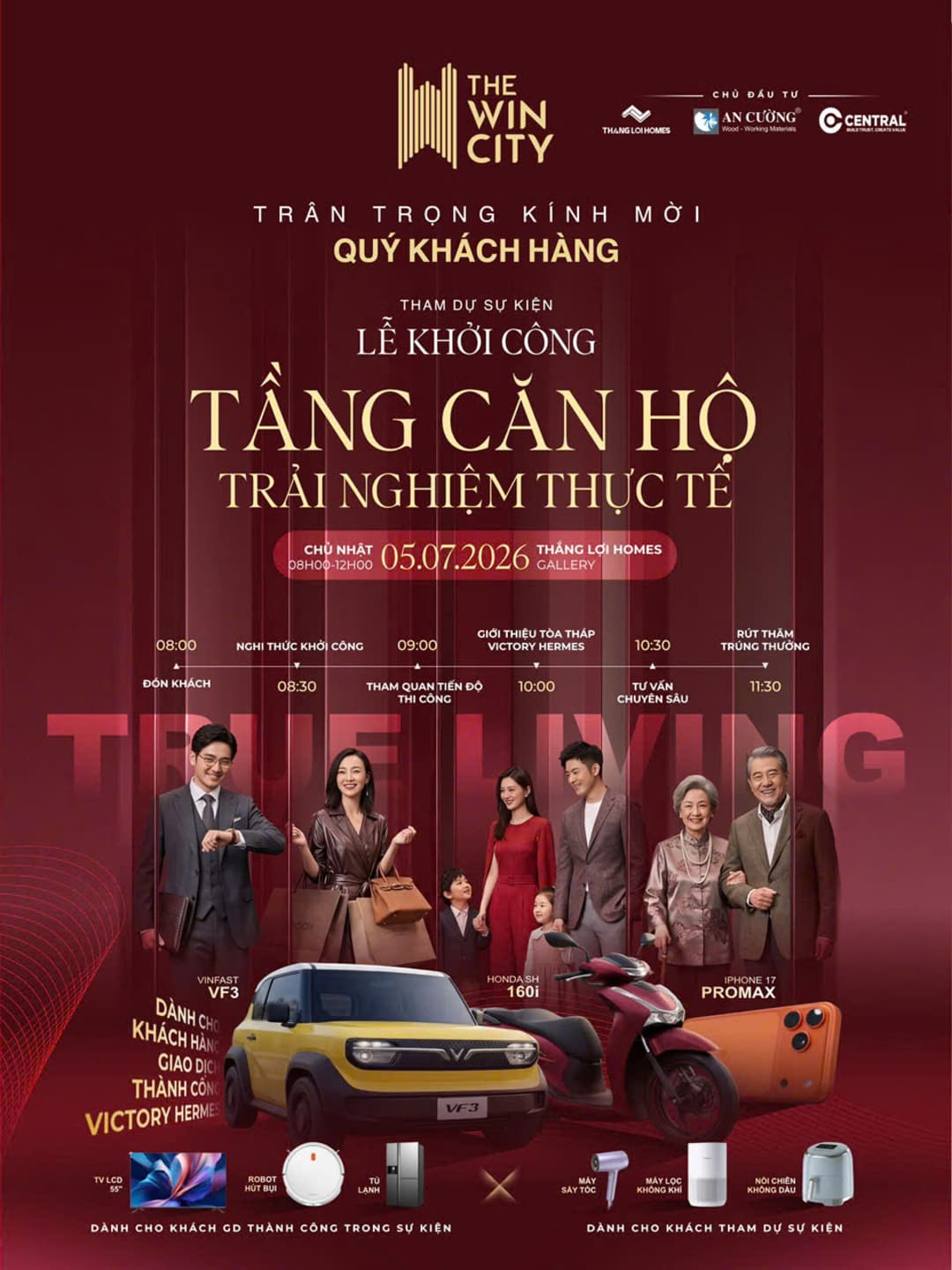 Sự kiện lễ khởi công tầng căn hộ trải nghiệm thực tế dự án The Win City