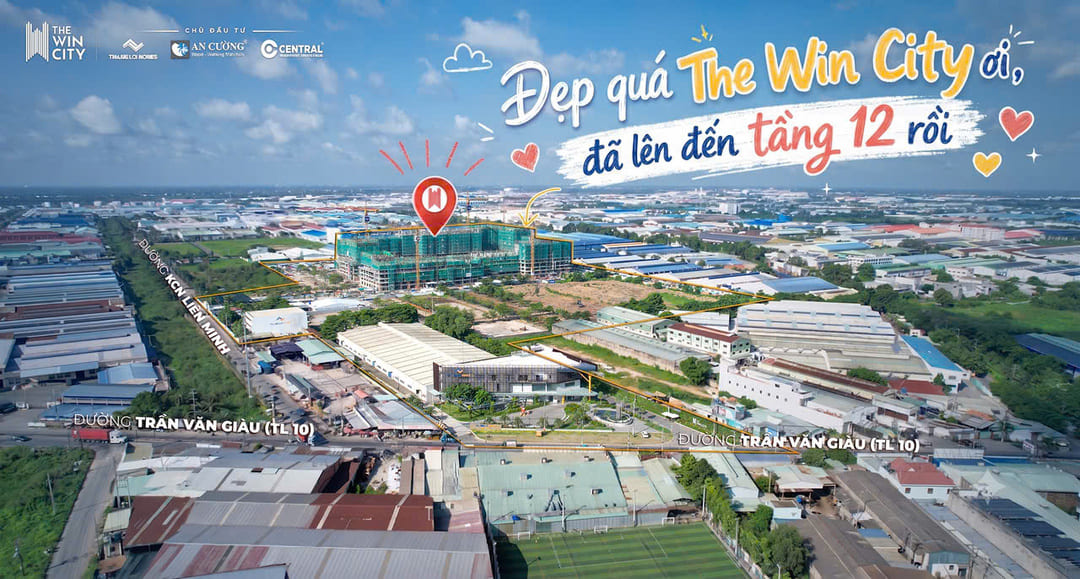 Tiến độ xây dựng thực tế dự án The Win City đã hoàn thiện thi công đến tầng 12