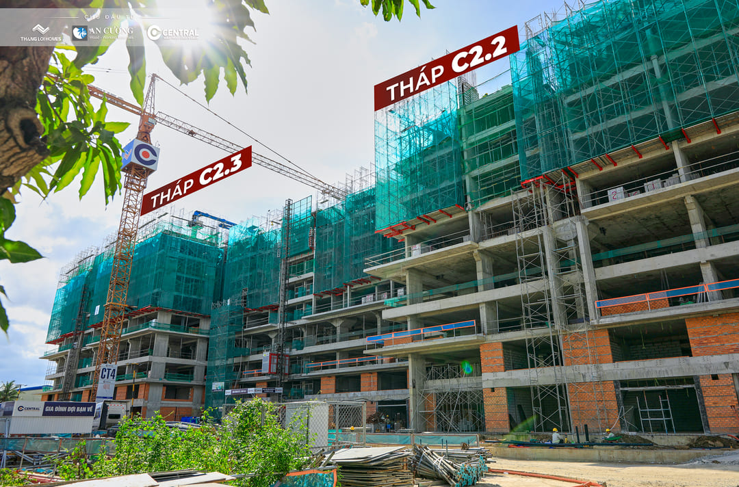 Tiến độ xây dựng tháp C2.2 và C2.3 dự án The Win City chạm mốc tầng 11