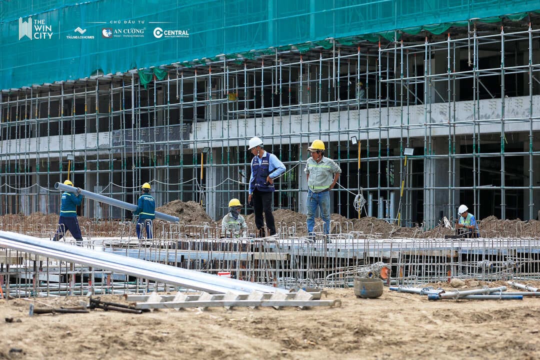 Hoạt động thi công tấp nập bảo chứng cho tiến độ The Win City