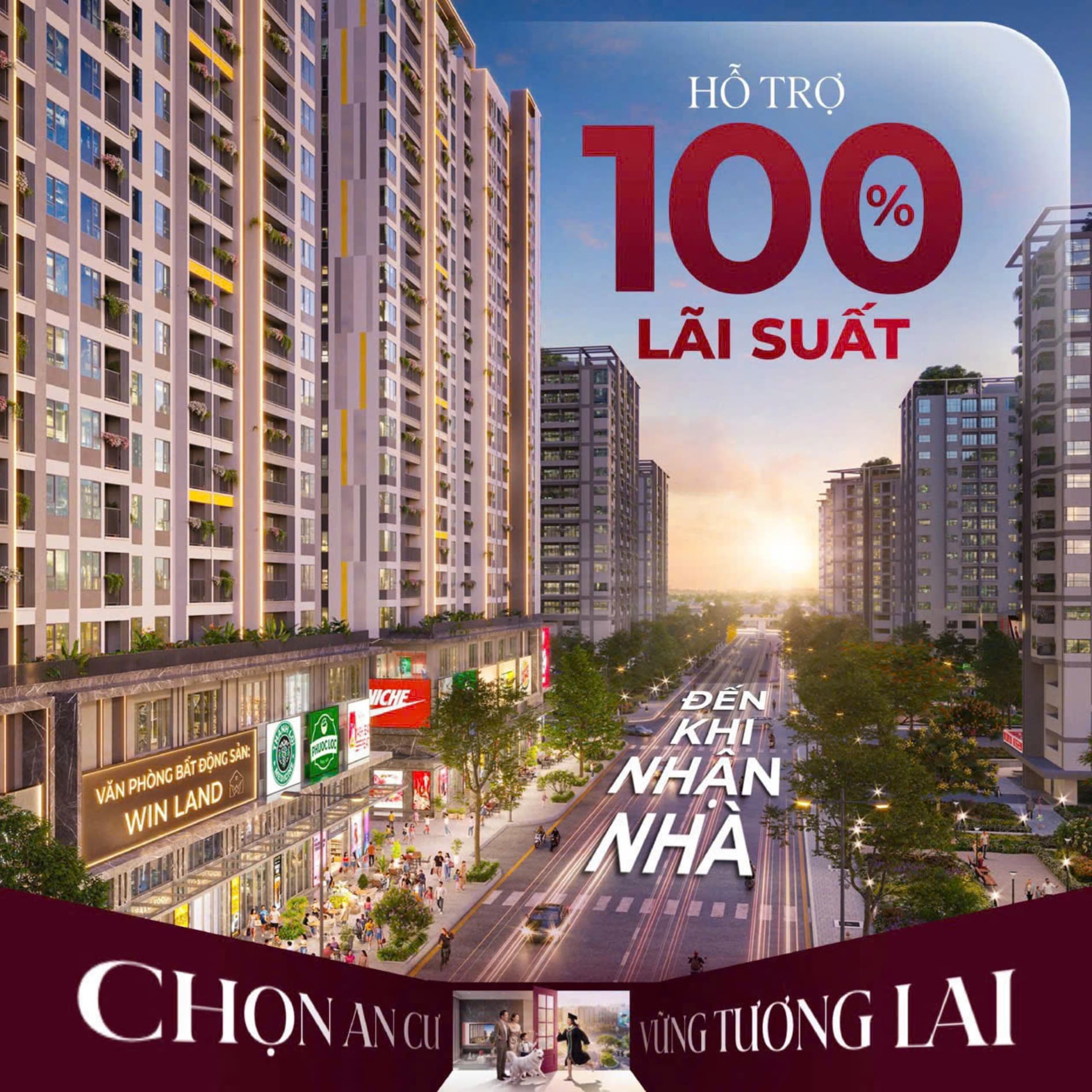 Chính sách hỗ trợ 100% lãi suất The Win City
