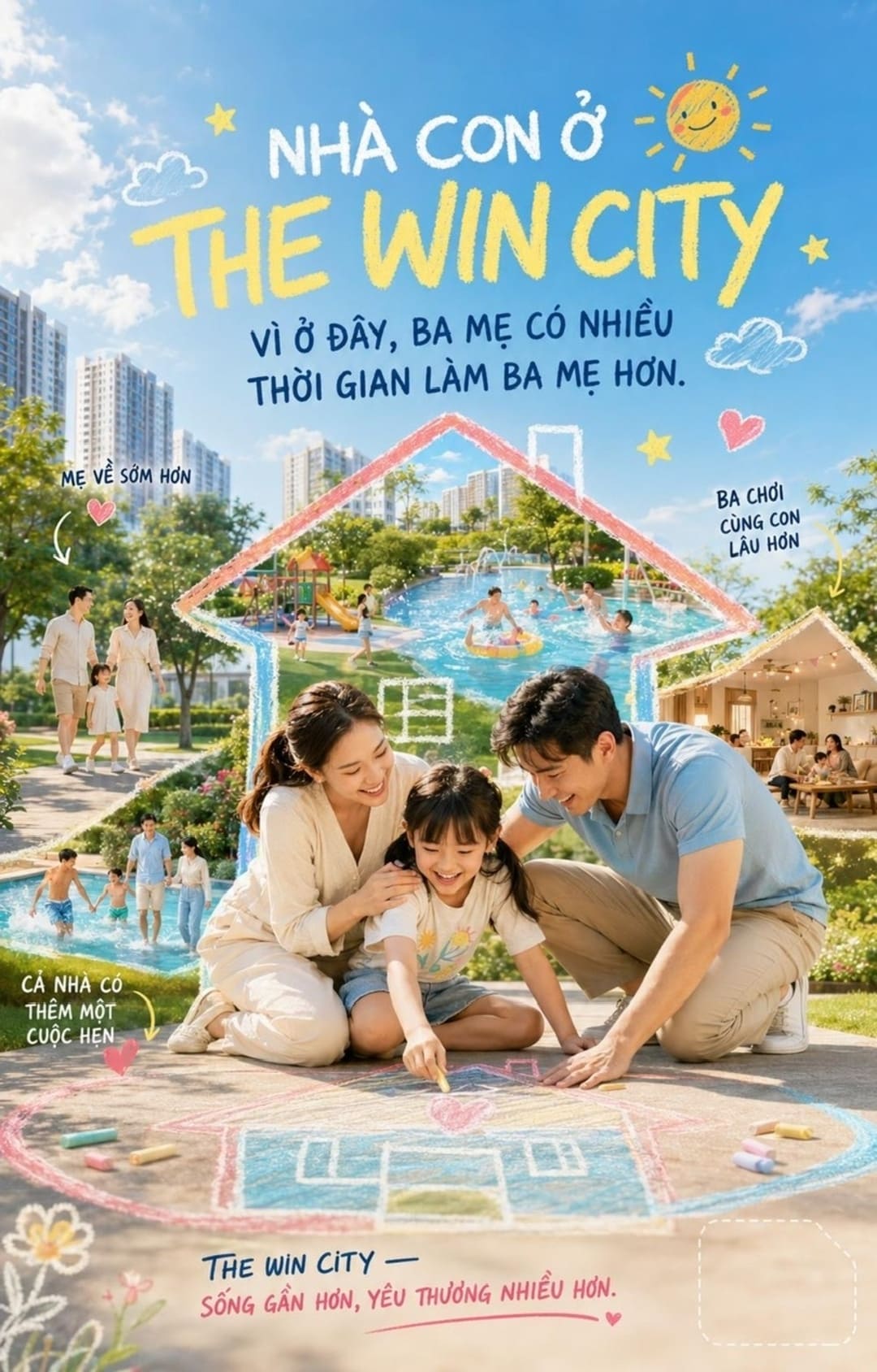 Nhà con ở The Win City mang đến không gian sống gắn kết gia đình