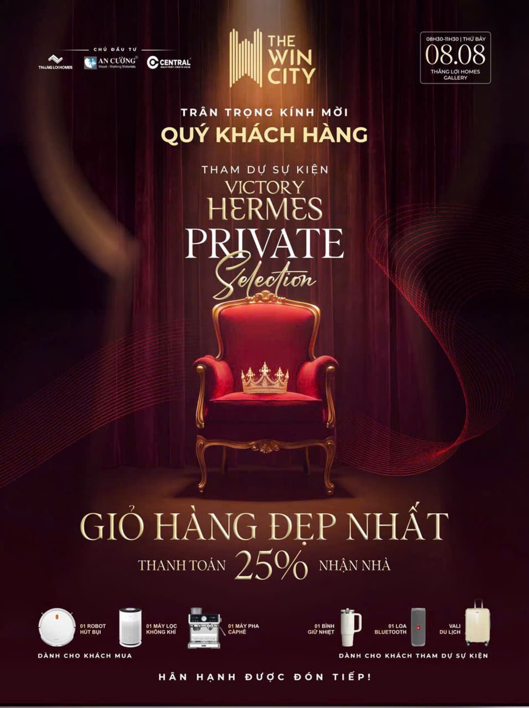 Sự kiện Victory Hermes Private Selection ngày 08/08/2026 tại The Win City