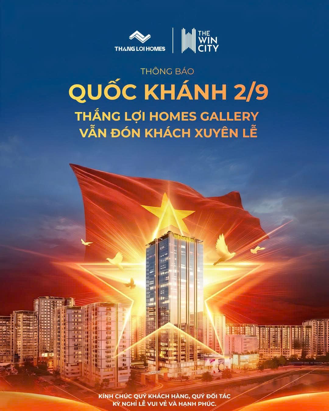 Thắng Lợi Homes Gallery mở cửa đón khách tham quan dự án The Win City xuyên suốt kỳ nghỉ lễ 2/9