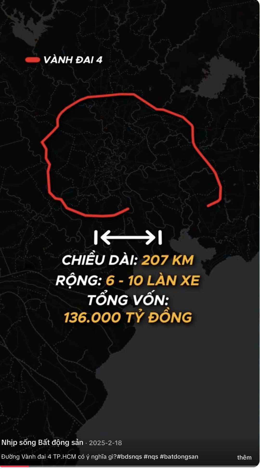 Thông tin chi tiết quy mô và tổng mức đầu tư tuyến Vành đai 4