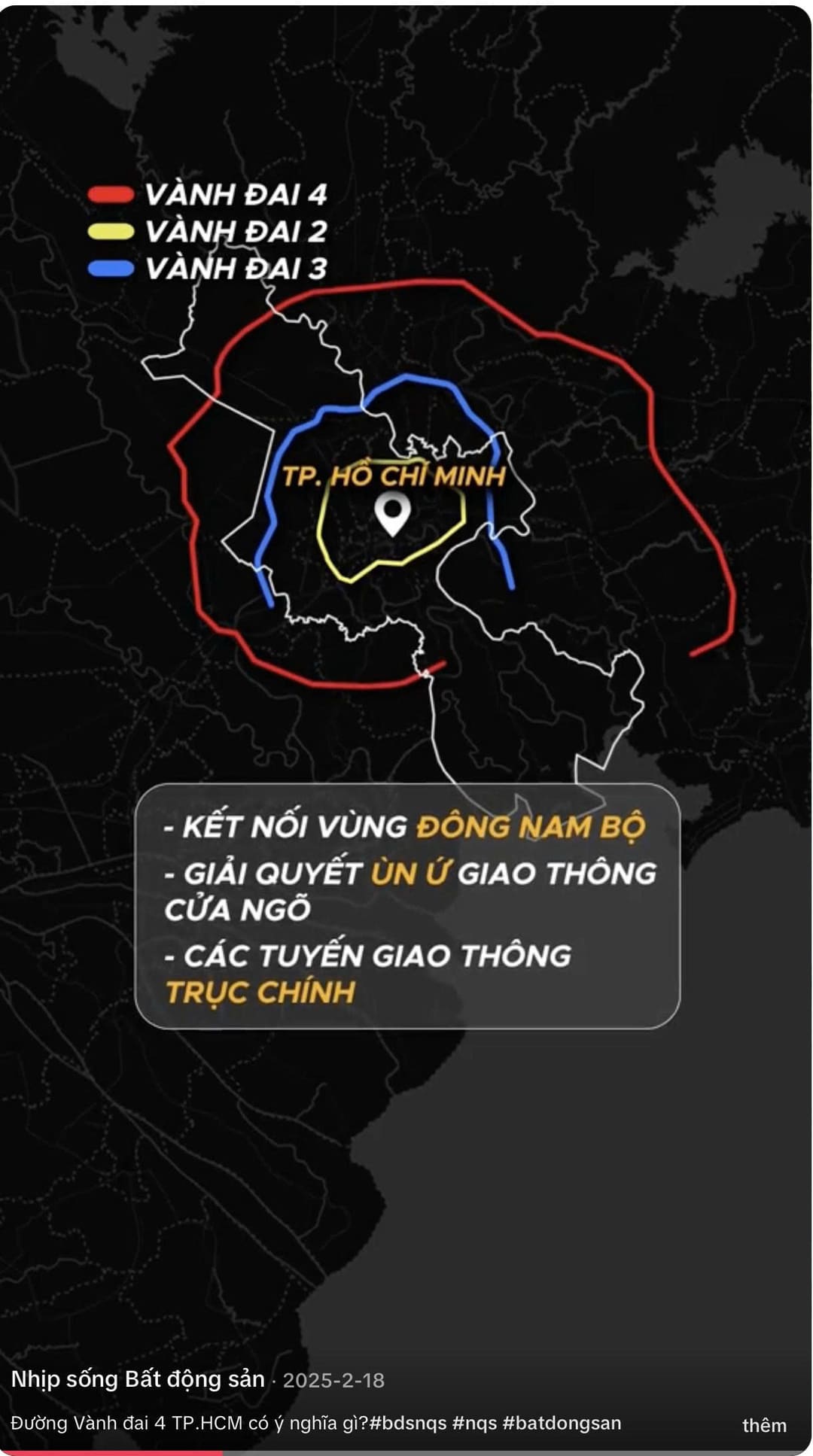 Toàn cảnh quy hoạch hướng tuyến hệ thống Vành đai 2 3 4 TP.HCM