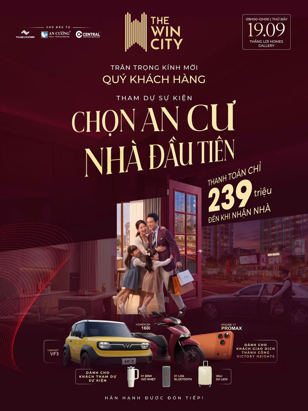 Sự kiện Chọn An Cư – Nhà Đầu Tiên tại dự án The Win City ngày 19.09.2026