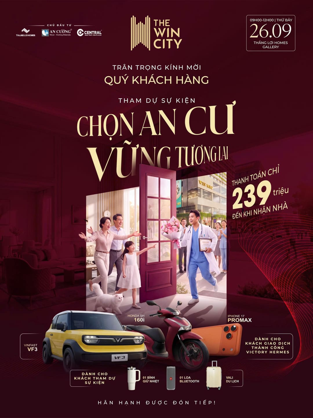 Sự kiện Chọn an cư vững tương lai dự án The Win City ngày 26/09/2026