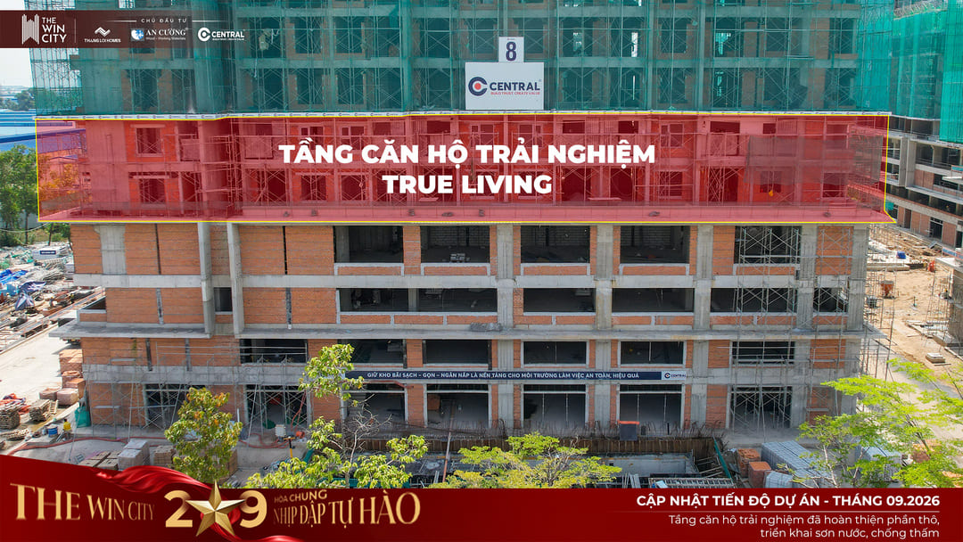 Tầng trải nghiệm căn hộ True Living thực tế tại The Win City